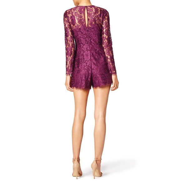 Cynthia Rowley Plum Midnight Lace Romper EUC - Picture 2 of 16